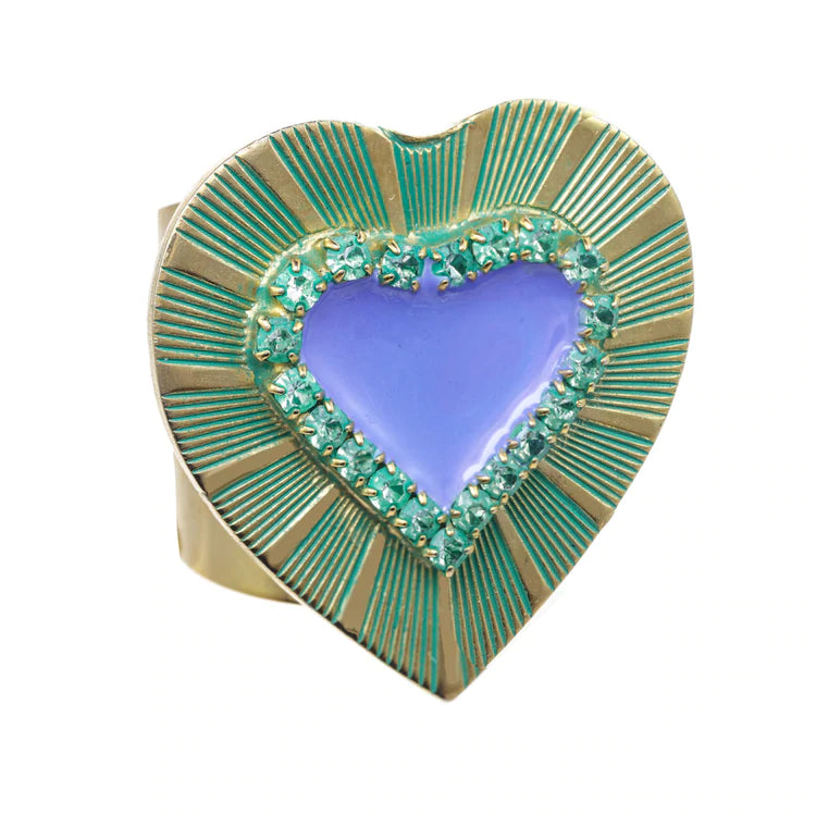 [PRE-ORDER] Tova Heart Statement Ring in Mint (Buy 2 Get 1 Free Mix & Match)