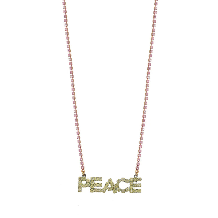 [PRE-ORDER] Tova PEACE Marquee Necklace Patina (Buy 2 Get 1 Free Mix & Match)