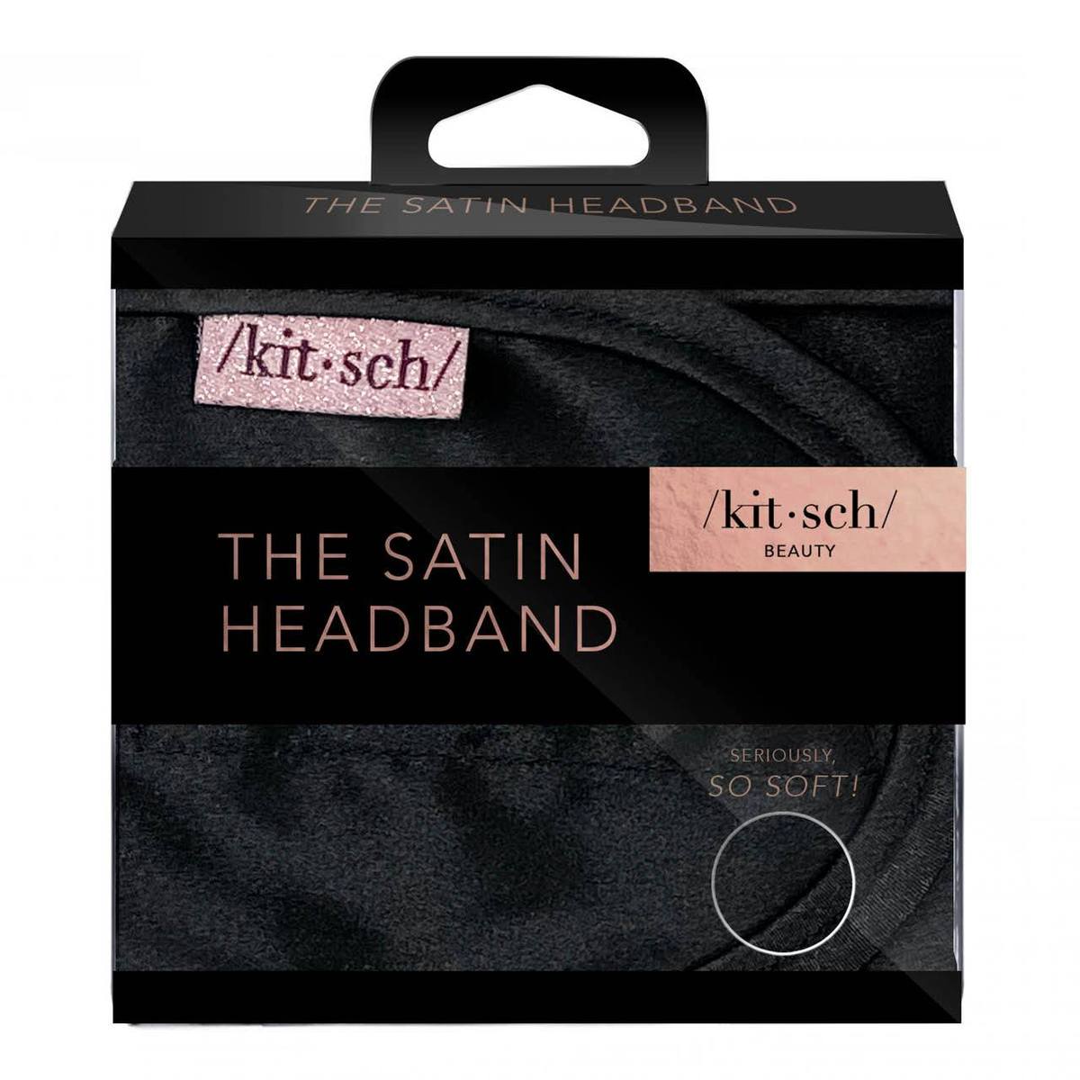 KITSCH Satin Sleep Headband - Black