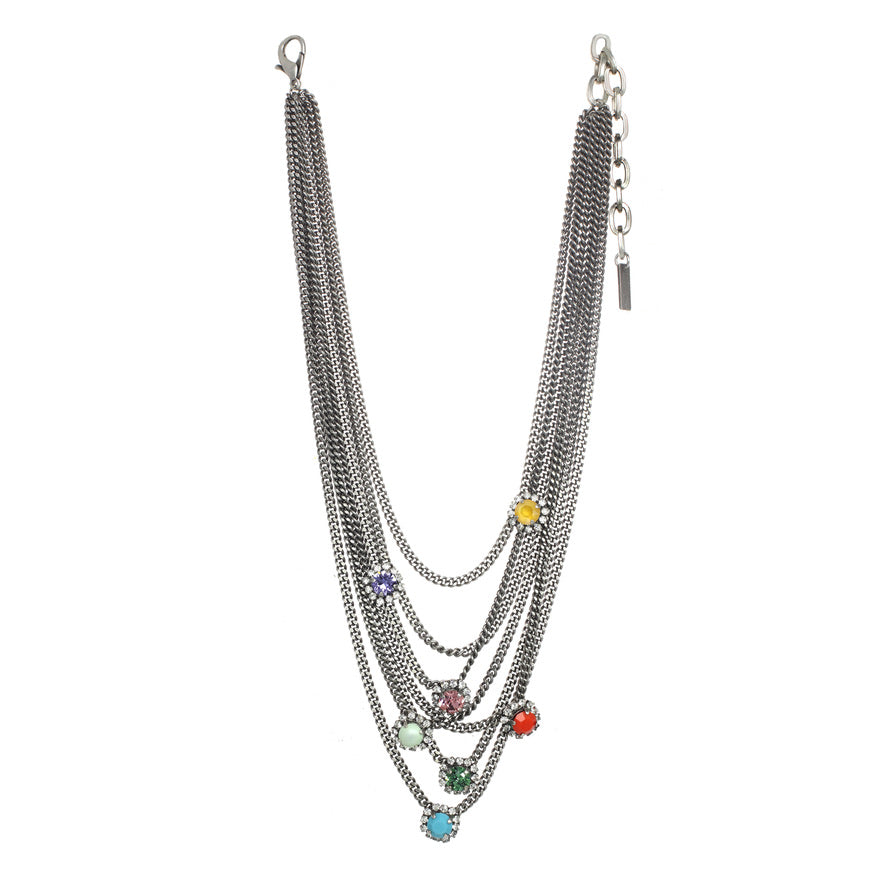 [PRE-ORDER] Tova  Neck Mess Necklace in Antique Silver POP (Buy 2 Get 1 Free Mix & Match)