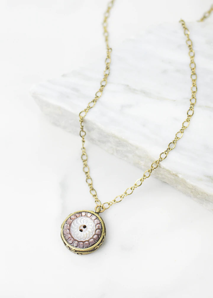 Grandmother's Buttons Janus Necklace in Brass [PRE-ORDER] (Buy 2 Get 1 Free Mix & Match)