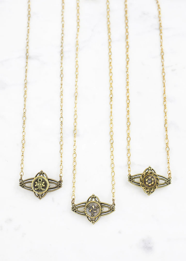 Grandmother's Buttons Miette in Brass Necklace [PRE-ORDER] (Buy 2 Get 1 Free Mix & Match)