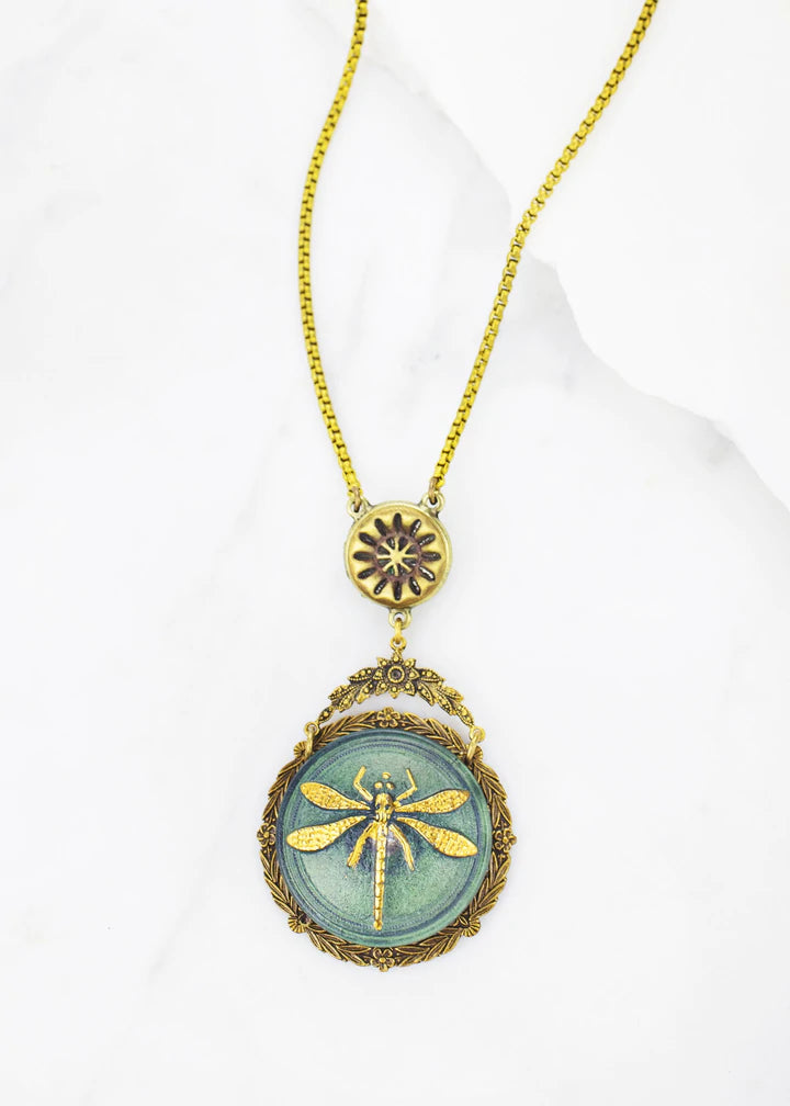 Grandmother's Buttons Bohemian Dragonfly Necklace [PRE-ORDER] (Buy 2 Get 1 Free Mix & Match)