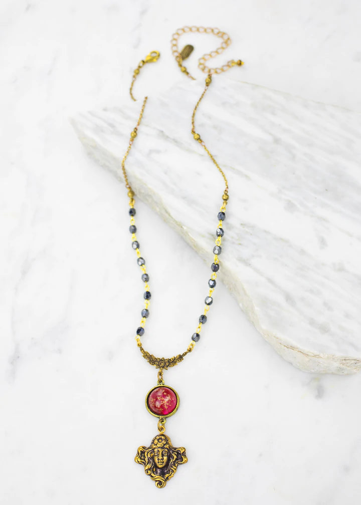 Grandmother's Buttons Rouge Necklace [PRE-ORDER] (Buy 2 Get 1 Free Mix & Match)