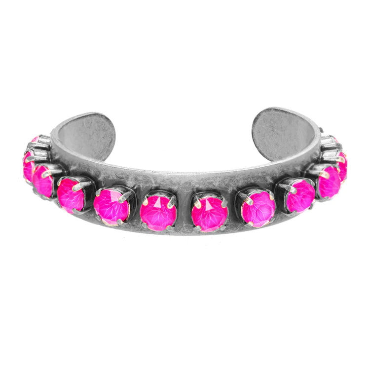 [PRE-ORDER] Tova Nyon Bracelet Antique Silver Electric Pink (Buy 2 Get 1 Free Mix & Match)