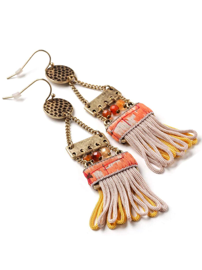 [PRE-ORDER] BEADED LADDER EARRINGS WITH TASSELS (Buy 2 Get 1 Free Mix & Match)