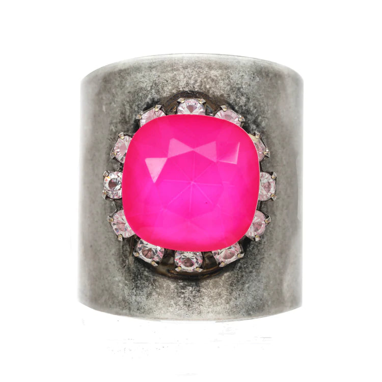 [PRE-ORDER] Tova Sydney Square Antique Silver in Electric Pink (Buy 2 Get 1 Free Mix & Match)