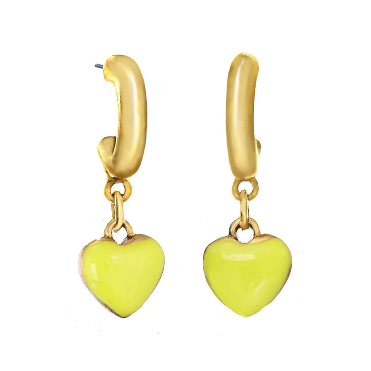 [PRE-ORDER] Tova Mini Heart Enamel Hoops (Buy 2 Get 1 Free Mix & Match)