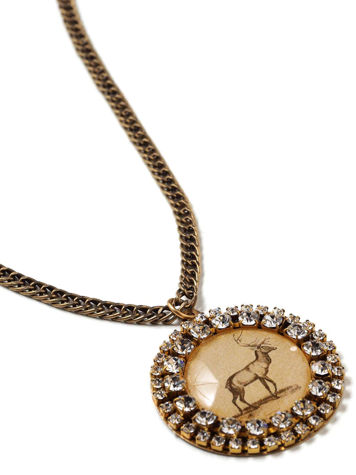 [PRE-ORDER] VINTAGE DEER PRINT PENDANT NECKLACE (Buy 2 Get 1 Free Mix & Match)