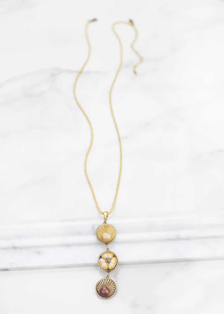 Grandmother's Buttons Aurora Necklace in Caramel [PRE-ORDER] (Buy 2 Get 1 Free Mix & Match)