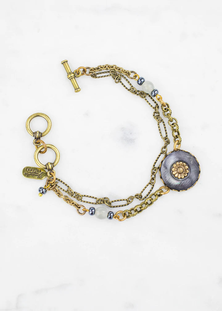 Grandmother's Buttons Ashes & Pearl Bracelet [PRE-ORDER] (Buy 2 Get 1 Free Mix & Match)