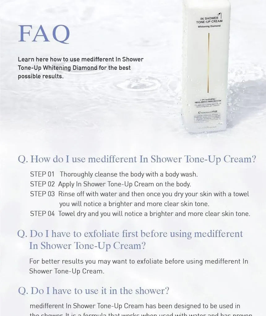 medifferent - In-Shower Tone Up Cream - 300ml