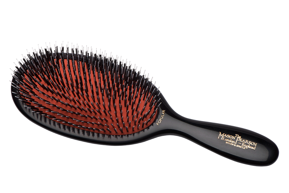 Mason Pearson Popular Bristle and Nylon Brush -  Dark Ruby [IN-STORE PURCHASE ONLY]