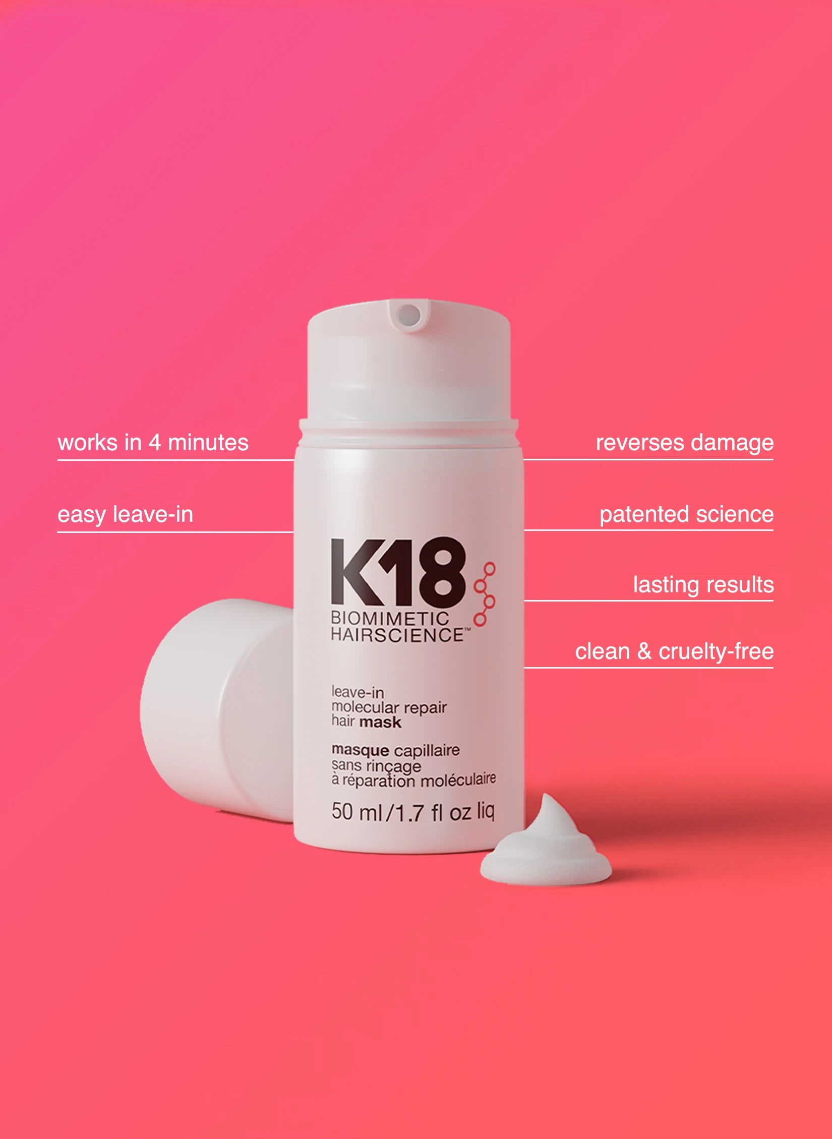 K18 LEAVE-IN MOLECULAR REPAIR HAIR MASK (Buy 3 Get 1 Free Mix & Match)