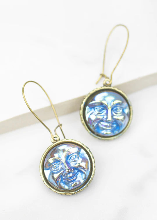 Grandmother's Buttons Man In The Moon Earrings [PRE-ORDER] (Buy 2 Get 1 Free Mix & Match)