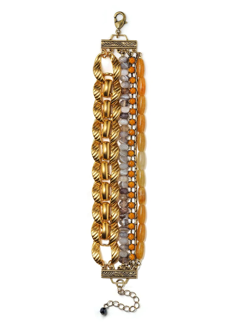 [PRE-ORDER] GLIMMERS IN GOLD MULTI-STRAND STATEMENT BRACELET (Buy 2 Get 1 Free Mix & Match)