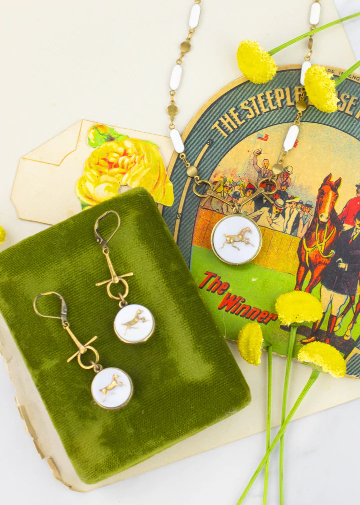 Grandmother's Buttons Seabiscuit Earrings [PRE-ORDER] (Buy 2 Get 1 Free Mix & Match)