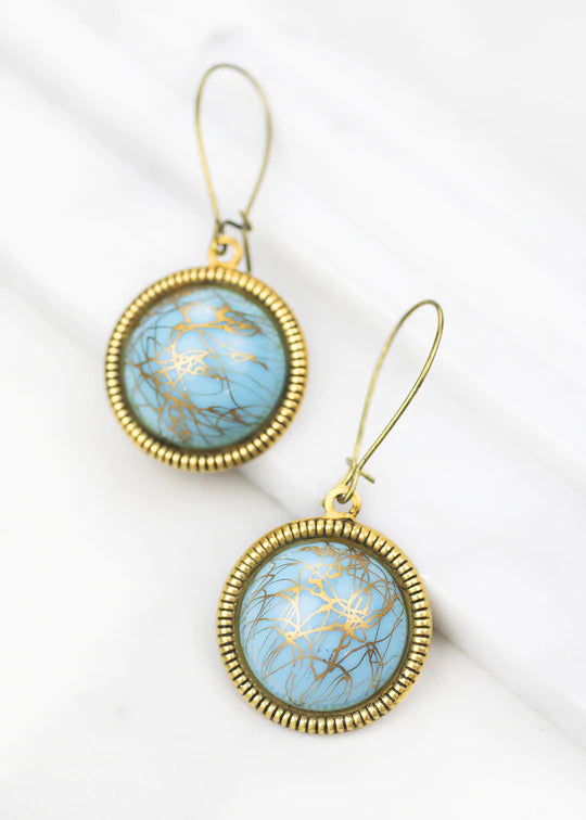 Grandmother's Buttons Mid-Century Turquoise Earrings [PRE-ORDER] (Buy 2 Get 1 Free Mix & Match)