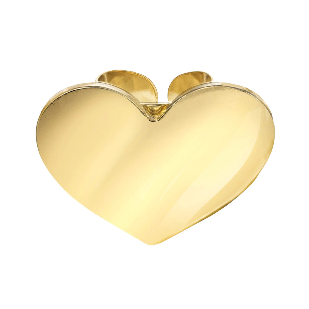 [PRE-ORDER] Tova Big Heart Ring - Gold (Buy 2 Get 1 Free Mix & Match)
