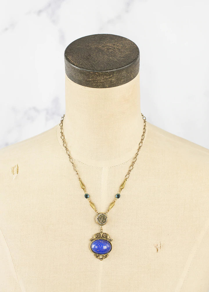 Grandmother's Buttons Ainsley Necklace in Sapphire [PRE-ORDER] (Buy 2 Get 1 Free Mix & Match)