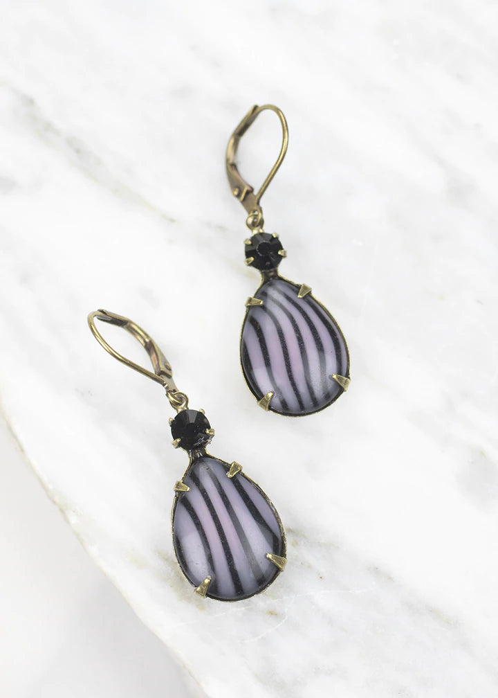 Grandmother's Buttons Striped Moonglow Earrings [PRE-ORDER] (Buy 2 Get 1 Free Mix & Match)