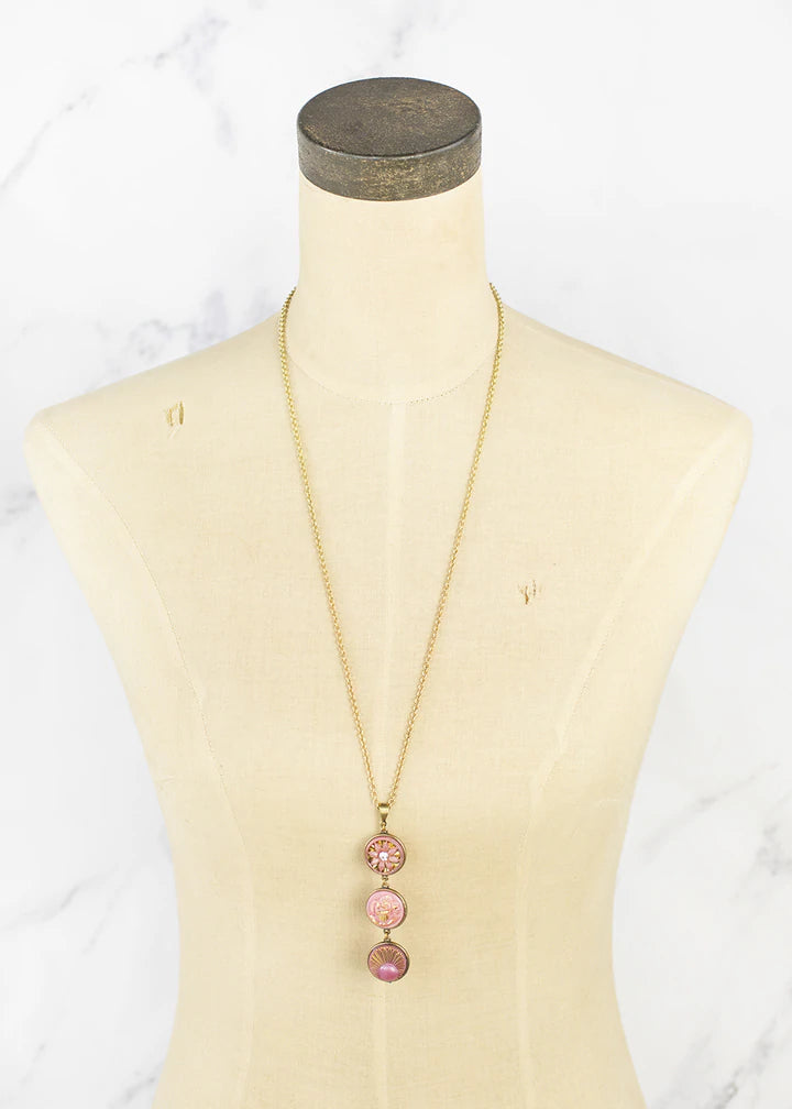 Grandmother's Buttons Aurora in Pink Necklace [PRE-ORDER] (Buy 2 Get 1 Free Mix & Match)