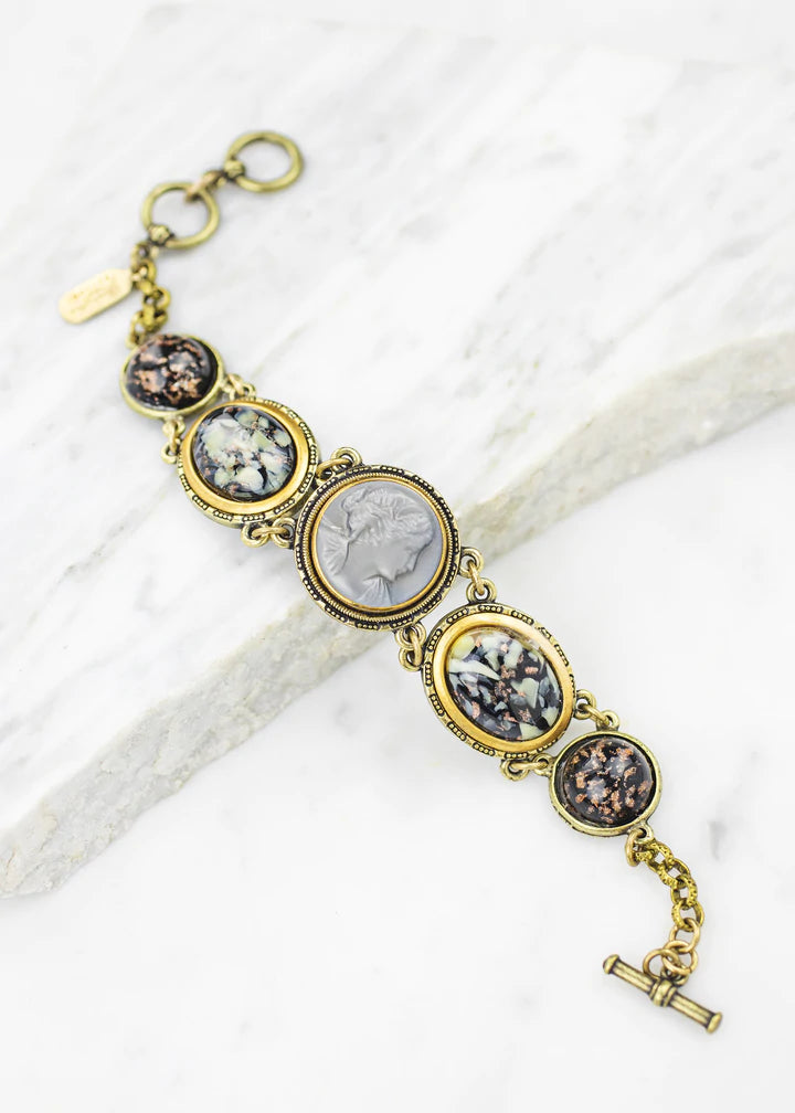 Grandmother's Buttons Cameo and Cloud Opal Bracelet [PRE-ORDER] (Buy 2 Get 1 Free Mix & Match)