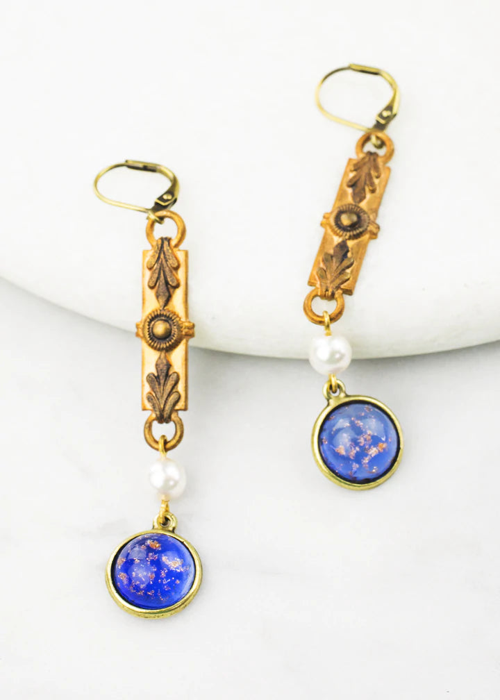 Grandmother's Buttons True Blue Earrings (Buy 2 Get 1 Free Mix & Match)