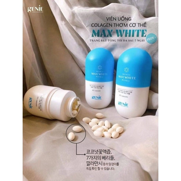 Genie Max White Plus Premium Skin Whitening Dark Spot Treatment 60 Capsules