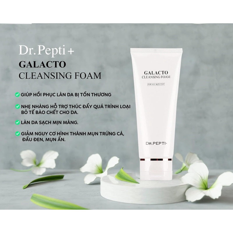 Dr. Pepti+ Galacto Cleansing Foam 110ml Facial Cleanser Peptide Volume Essence