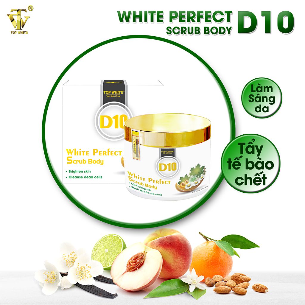 TOP WHITE WHITE PERFECT SCRUB BODY D10 CLEANSING GEL