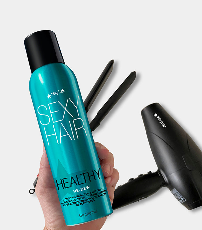 SexyHair Healthy Re-Dew Conditioning Dry Oil & Restyler - 5.1 oz (Buy 3 Get 1 Free Mix & Match)