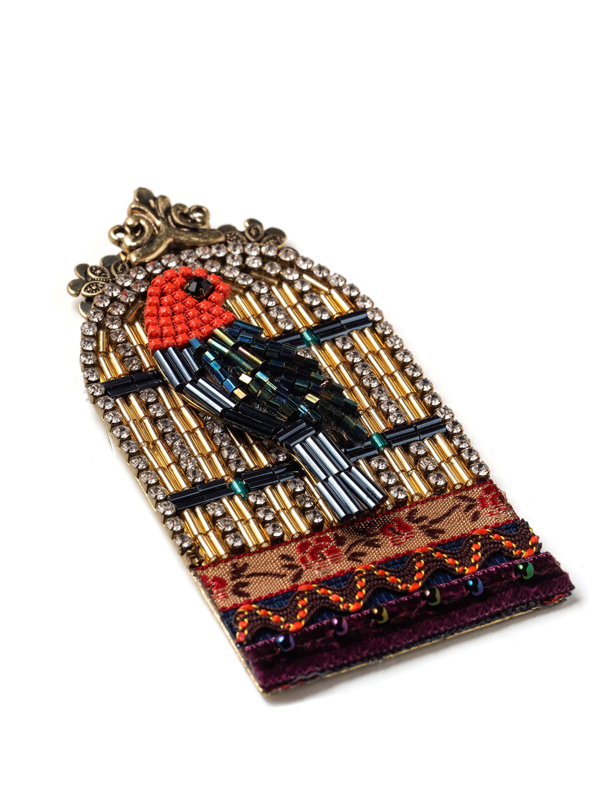 [PRE-ORDER] BEJEWELED BIRD CAGE WITH BEADED BIRD PIN (Buy 2 Get 1 Free Mix & Match)