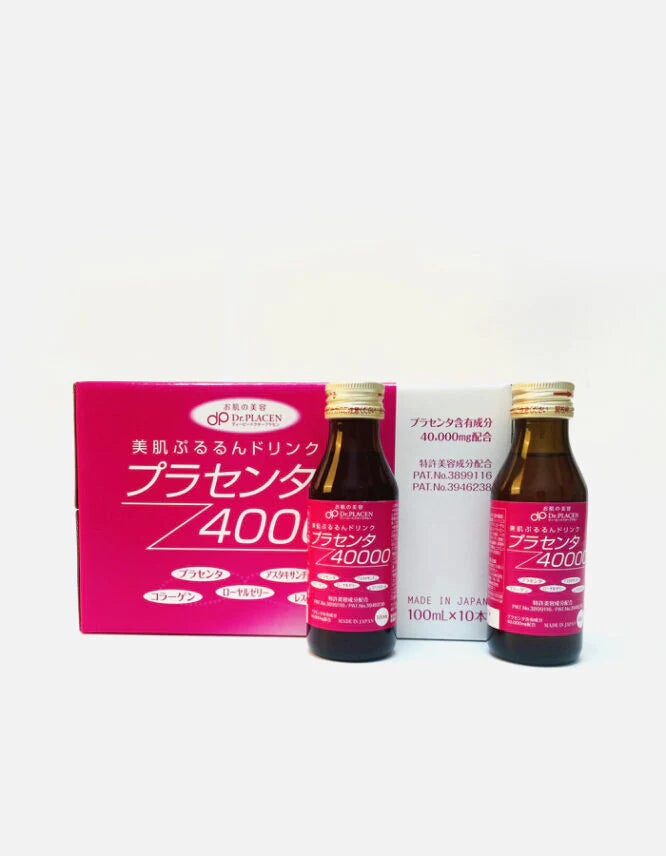 Dr.Placen Horse Placenta Collagen 40000mg (Box of 10 x 100ml) Made in Japan