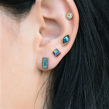 Sweet Romance Set of 4 Crystal Stud Earrings E1259