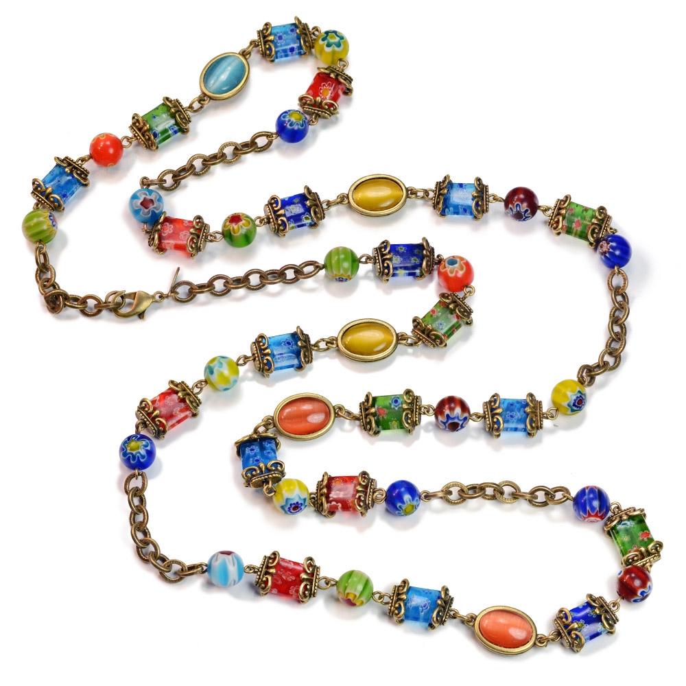 Sweet Romance Millefiori Glass Candy Chain Necklace (Buy 2 Get 1 Free Mix & Match)