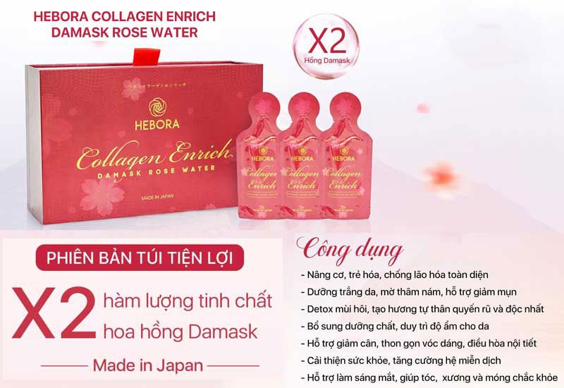 COLLAGEN HEBORA ENRICH JAPAN - Box of 28 packs