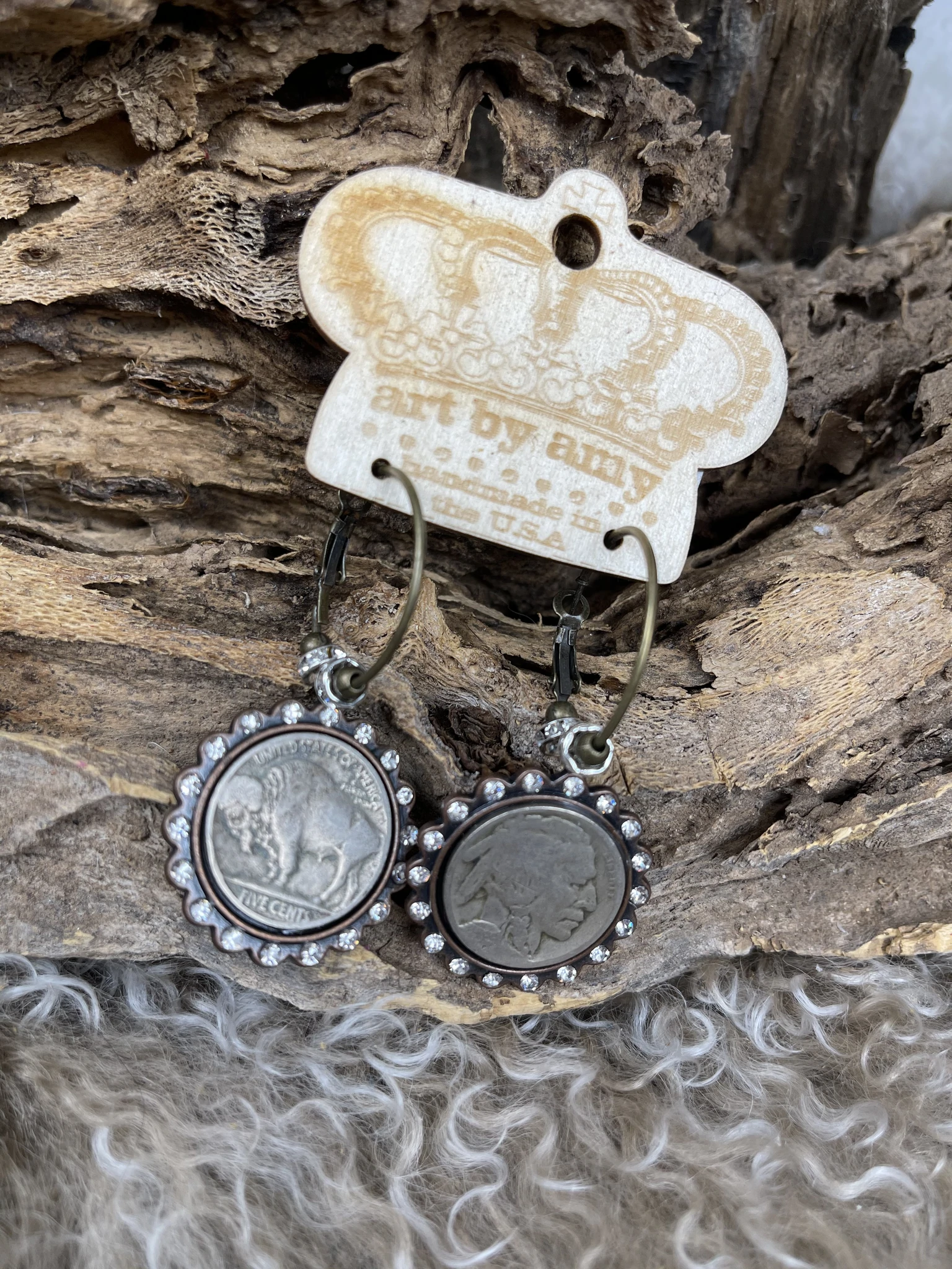 [PRE-ORDER] KEEP IT GYPSY Art by Amy Buffalo Nickel Earring (Buy 2 Get 1 Free Mix & Match on a $250+ Order)