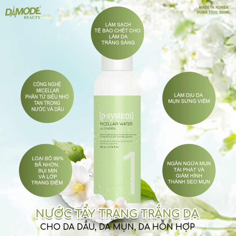 DAMODE BEAUTY [p-system] Micellar Water Oil Control 200 ml