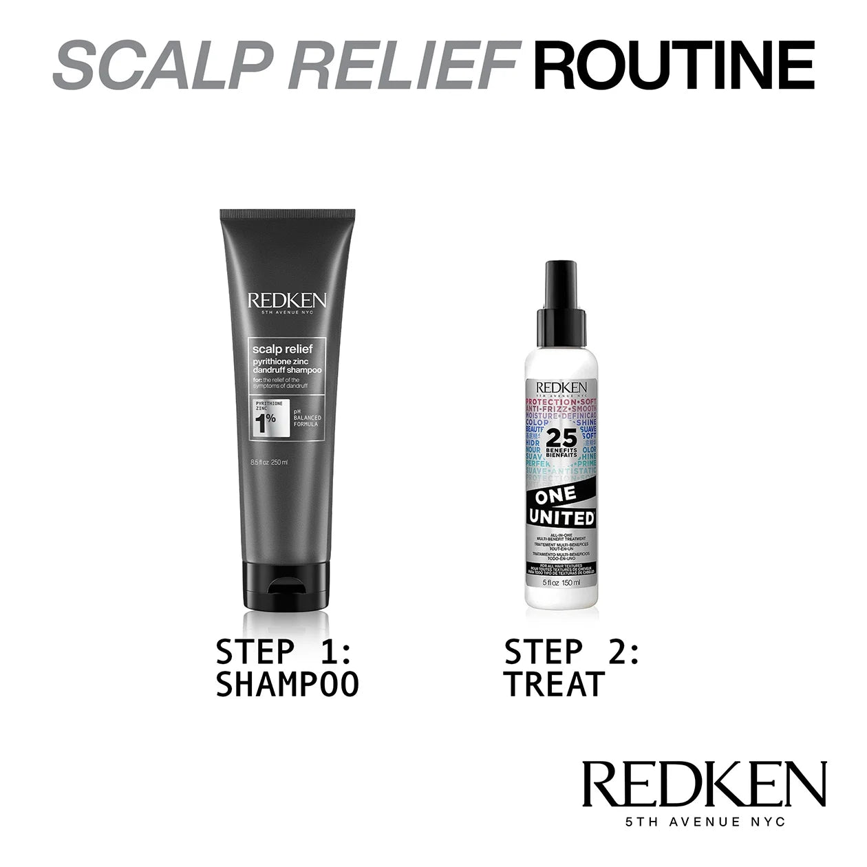 REDKEN SCALP RELIEF DANDRUFF CONTROL SHAMPOO - 8.5 oz (Buy 3 Get 1 Free Mix & Match)