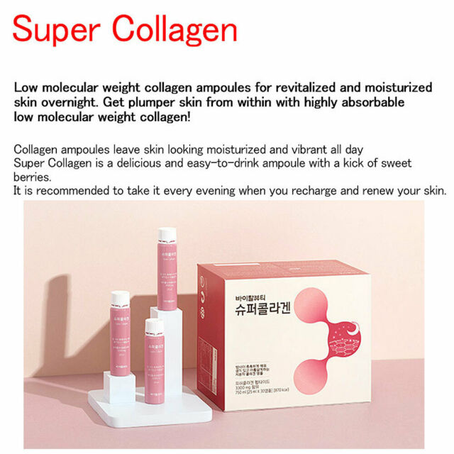 VITAL BEAUTIE VB Super Collagen Drink Ampoule 30 Bottles x 25ml – Made in Korea