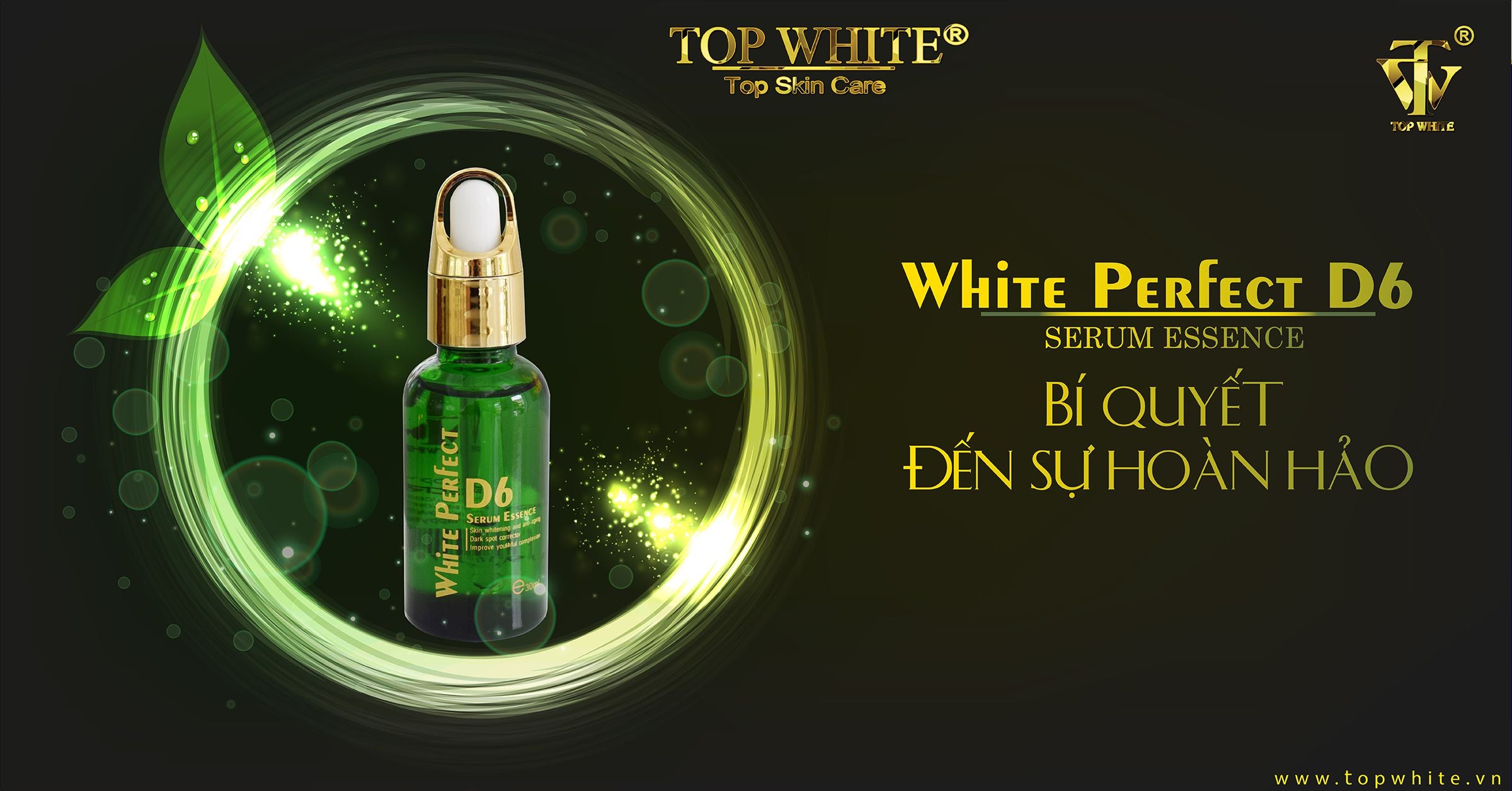 TOP WHITE WHITE PERFECT D6 SERUM ESSENCE TINH CHẤT TẠO SỰ CĂNG BÓNG TRẺ HÓA LÀN DA