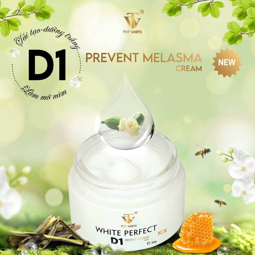 Top White product set whitens skin, prevents melasma, freckles, age spots